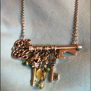 Keys necklace on Sterling plated chain.